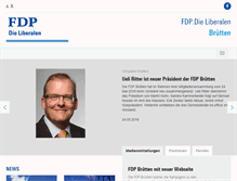 Tablet Screenshot of fdp-bruetten.ch
